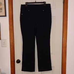 Belle by Kim Gravel Black Straight Leg Pants